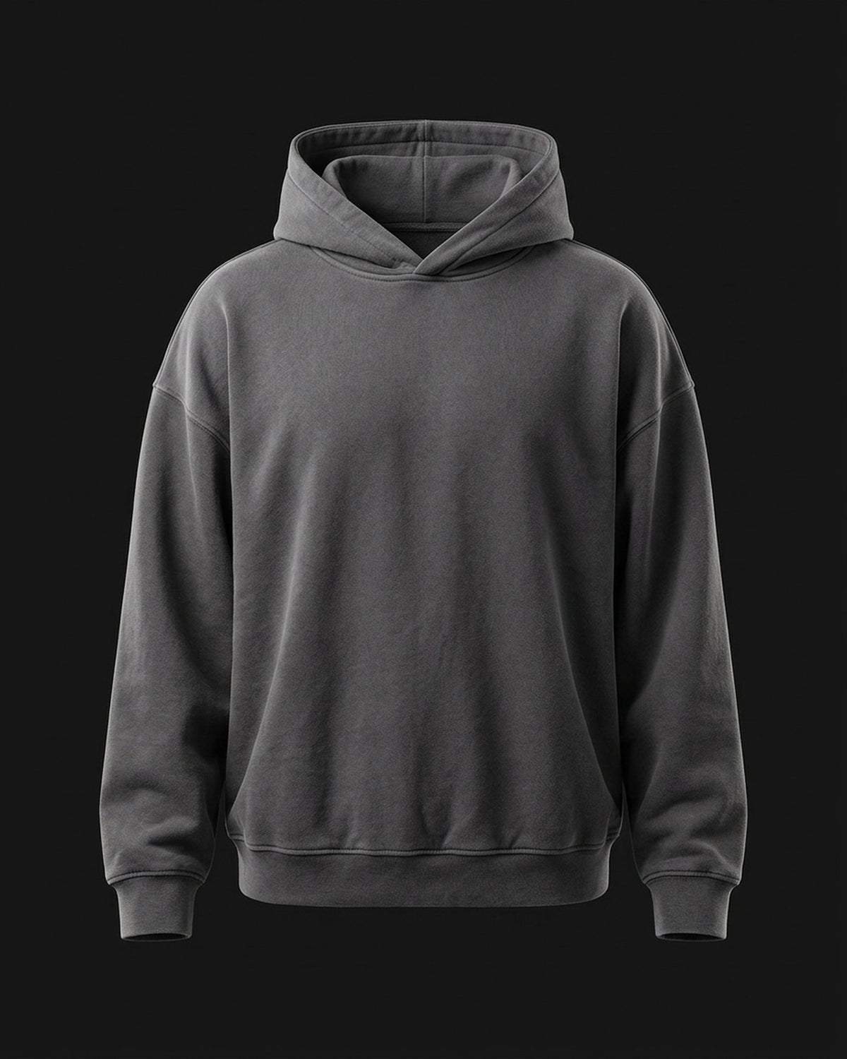 Hoodie tinta unita, fronte (foto demo)