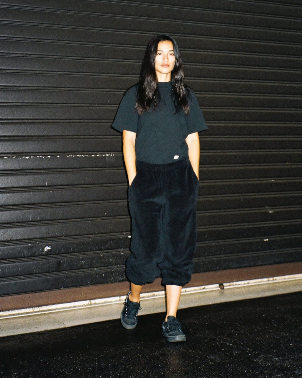 Jogger felpato, indossato (foto demo)